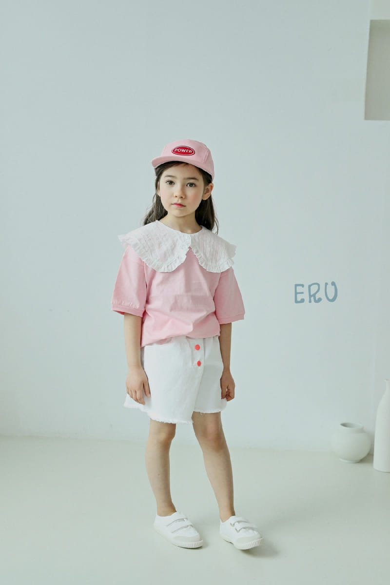 E.RU - Korean Children Fashion - #Kfashion4kids - Big Collar Frill Tee - 2