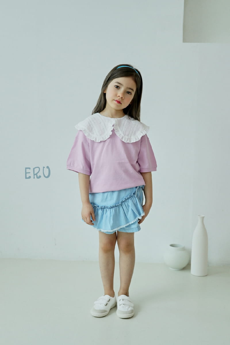 E.RU - Korean Children Fashion - #Kfashion4kids - Big Collar Frill Tee - 5
