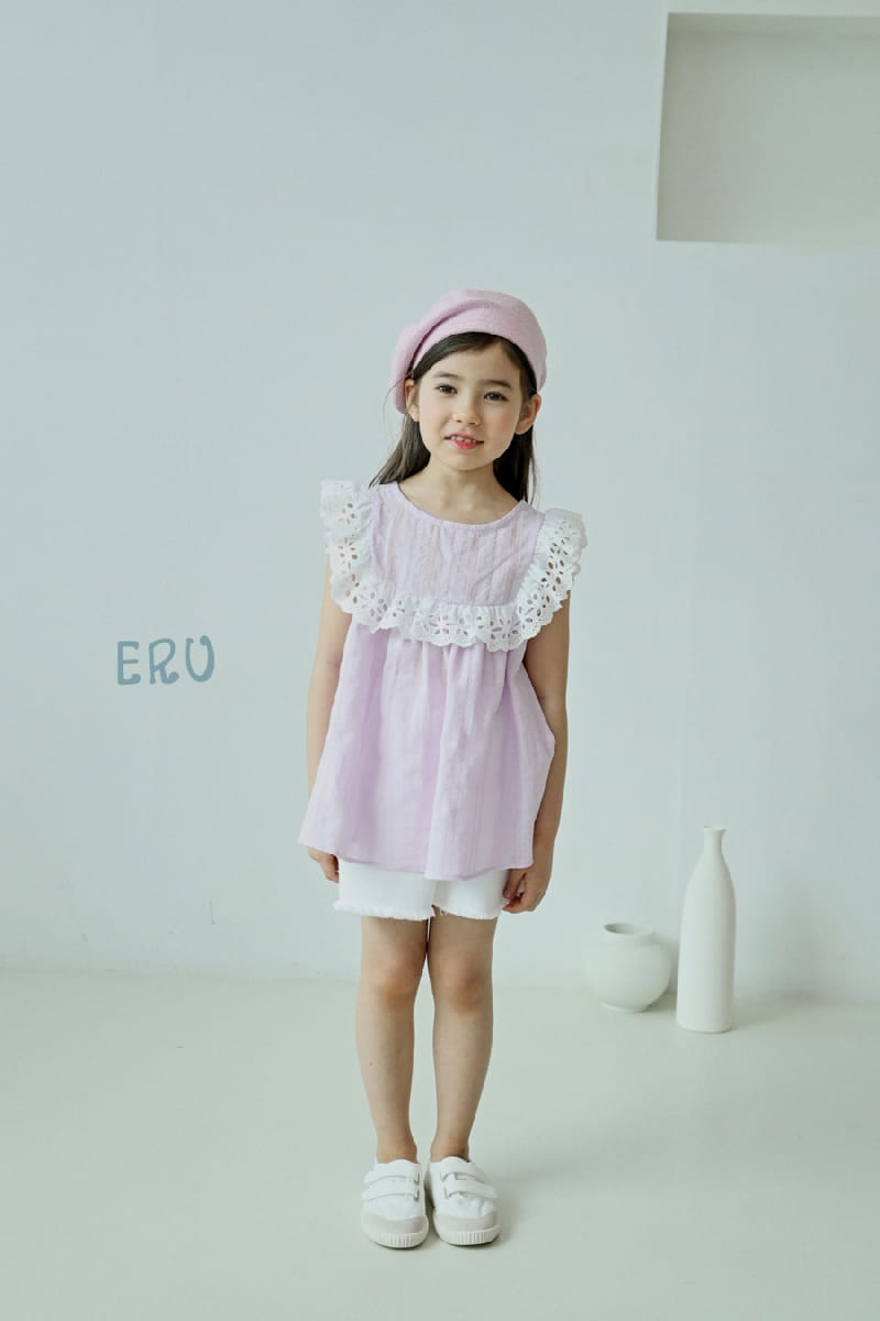 E.RU - Korean Children Fashion - #Kfashion4kids - Stripes Flower Blouse - 2