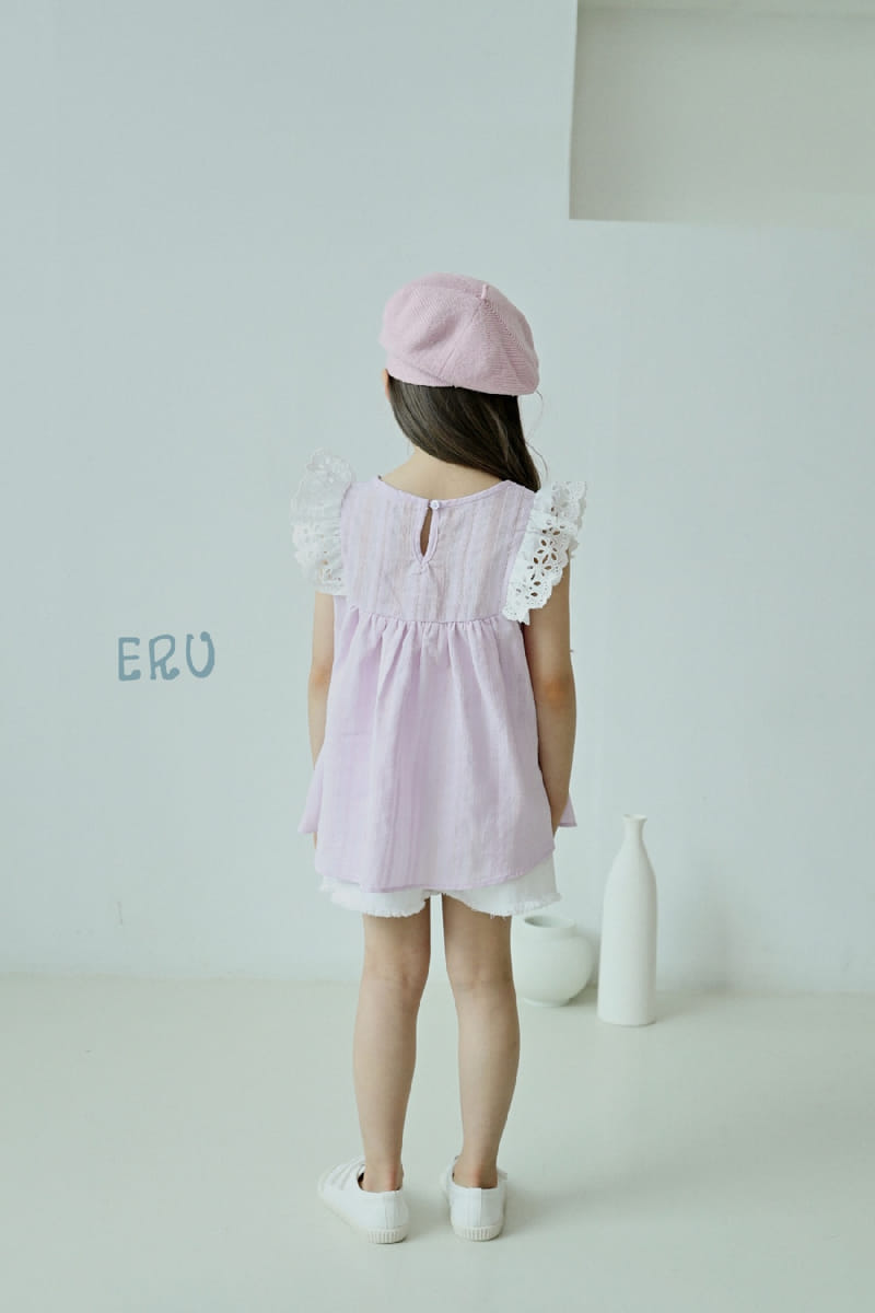 E.RU - Korean Children Fashion - #Kfashion4kids - Stripes Flower Blouse - 5