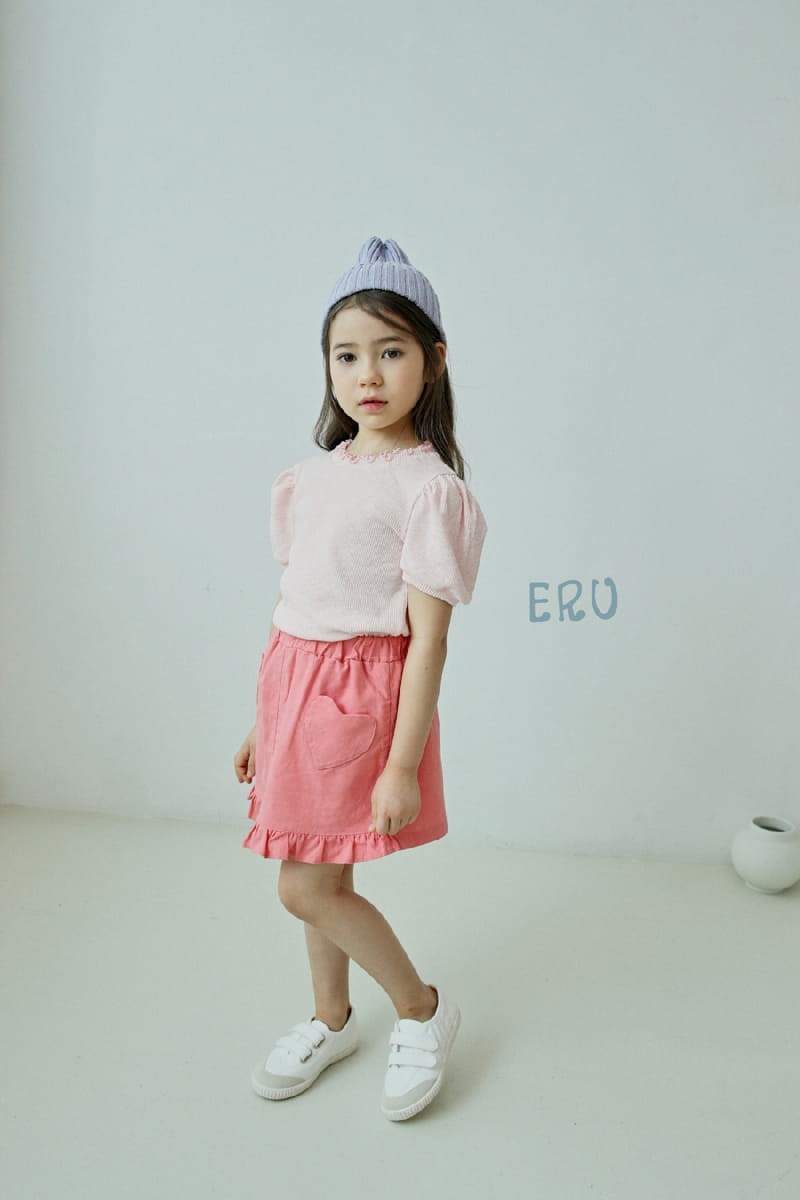E.RU - Korean Children Fashion - #Kfashion4kids - Linen Heart Skirt Leggings - 10