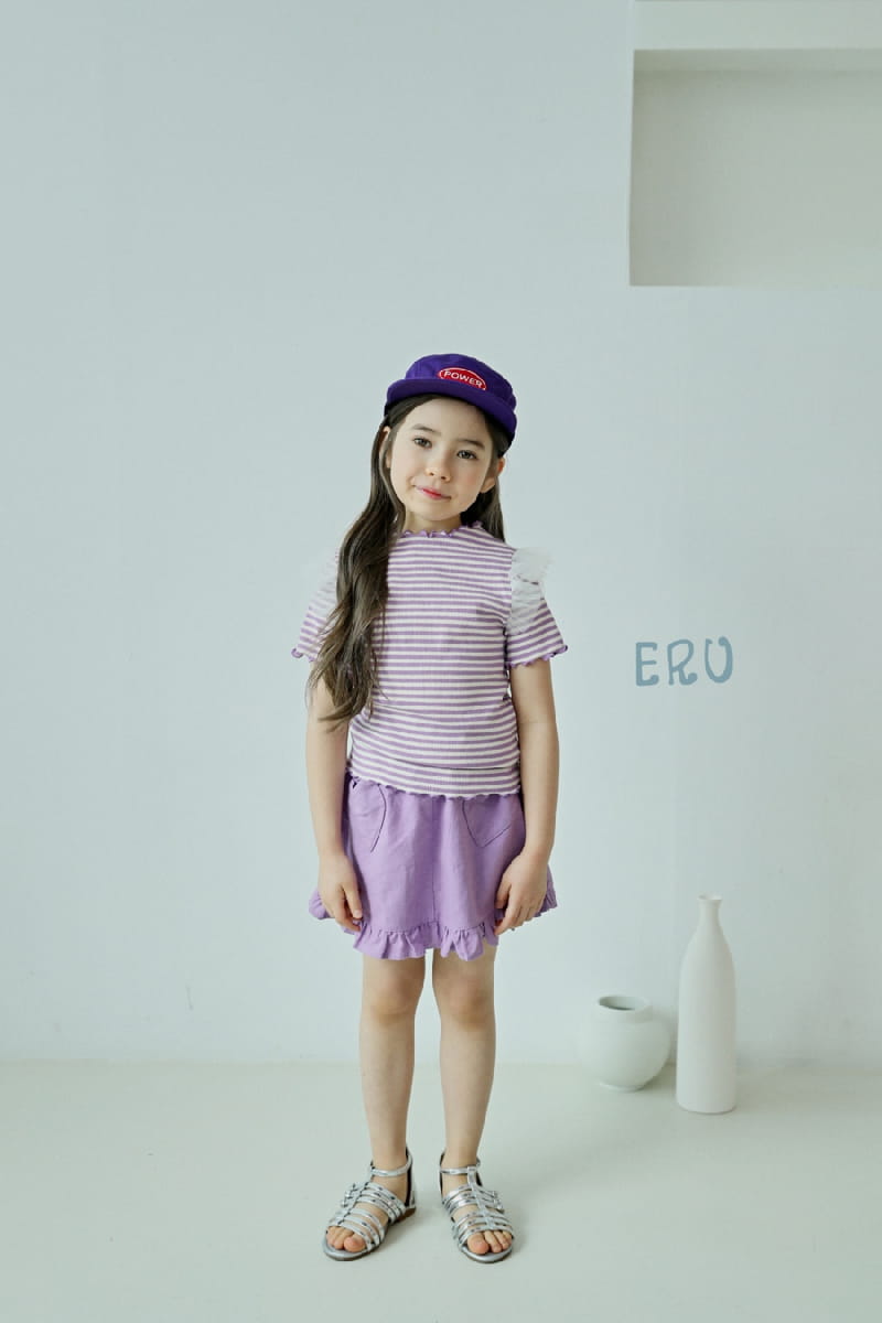 E.RU - Korean Children Fashion - #Kfashion4kids - Linen Heart Skirt Leggings - 3