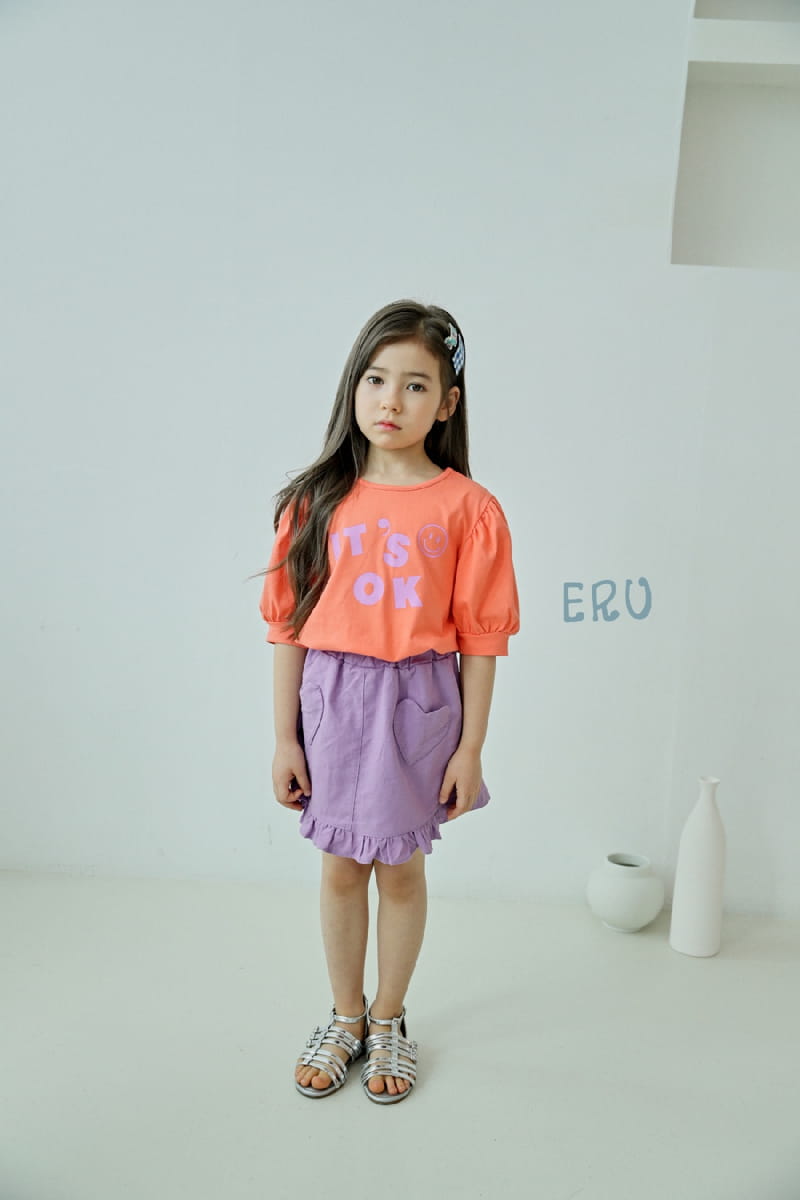 E.RU - Korean Children Fashion - #Kfashion4kids - Linen Heart Skirt Leggings - 5