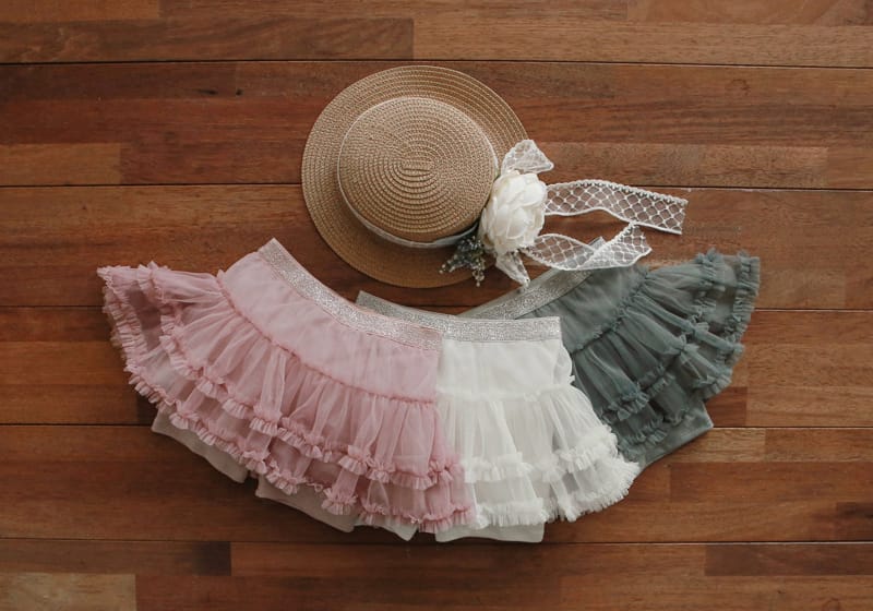FLO - Korean Children Fashion - #Kfashion4kids - Roes Mesh Skirt Leggings