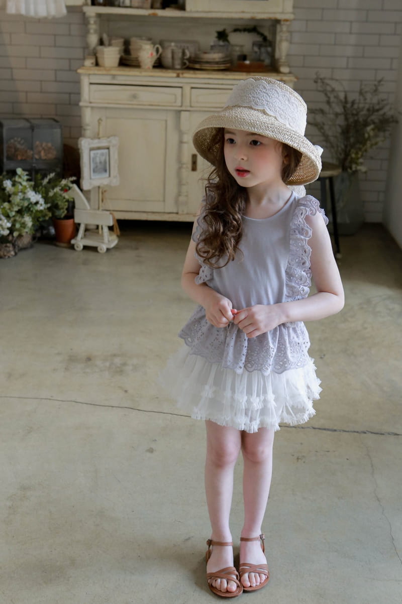 FLO - Korean Children Fashion - #Kfashion4kids - Roes Mesh Skirt Leggings - 10