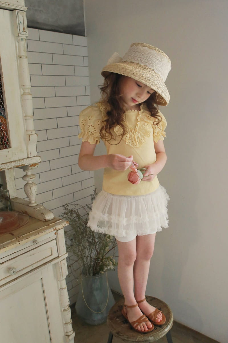 FLO - Korean Children Fashion - #Kfashion4kids - Roes Mesh Skirt Leggings - 11