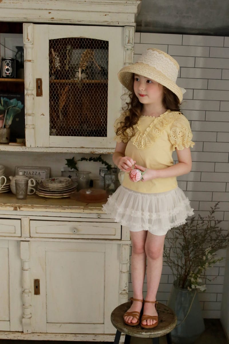 FLO - Korean Children Fashion - #Kfashion4kids - Roes Mesh Skirt Leggings - 12