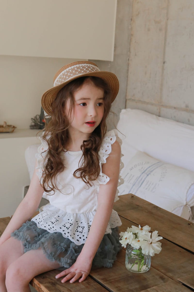 FLO - Korean Children Fashion - #Kfashion4kids - Roes Mesh Skirt Leggings - 3