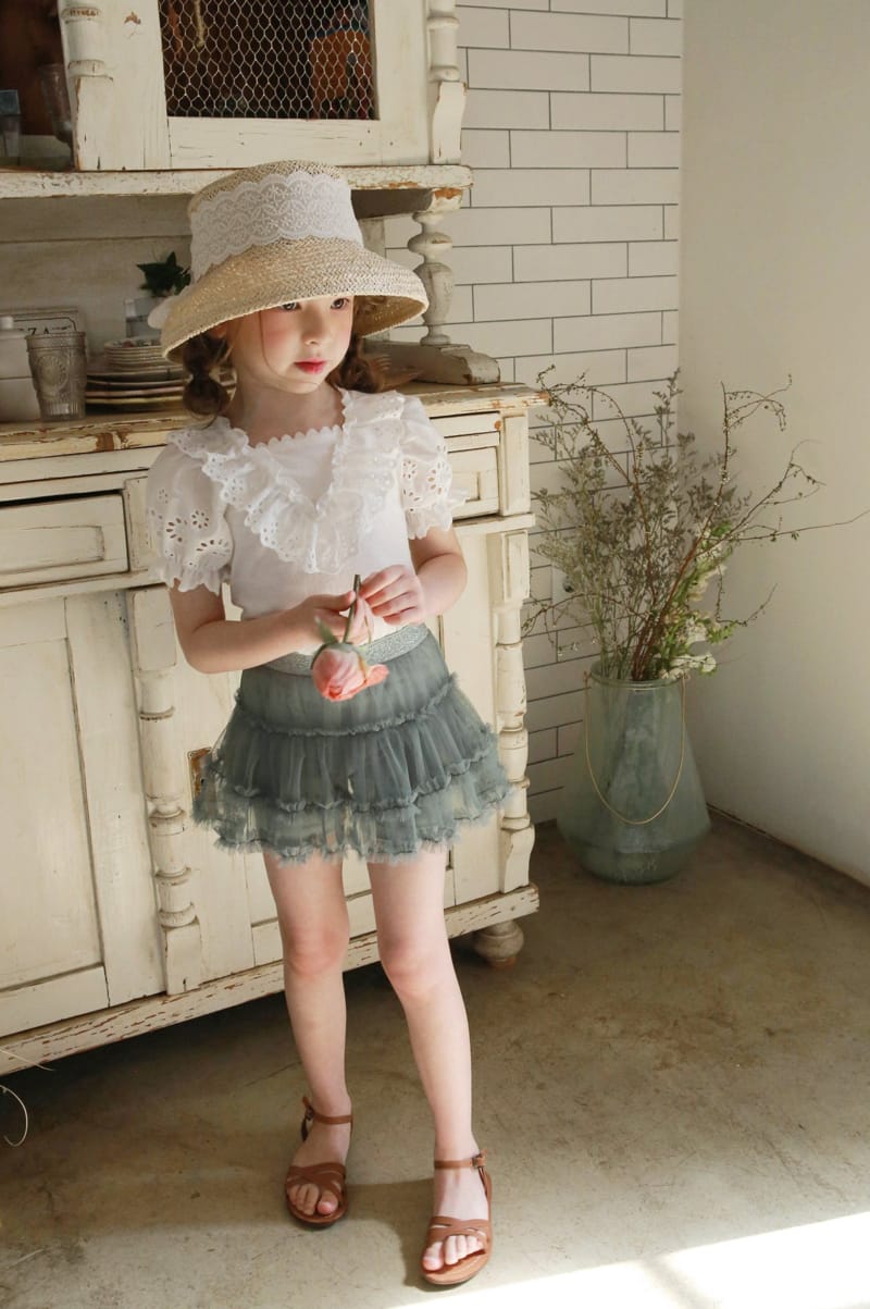 FLO - Korean Children Fashion - #Kfashion4kids - Roes Mesh Skirt Leggings - 4