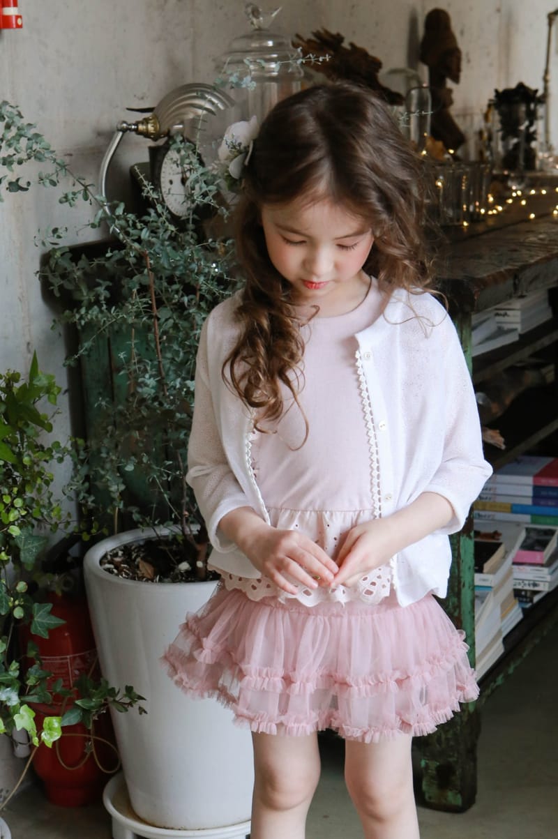 FLO - Korean Children Fashion - #Kfashion4kids - Roes Mesh Skirt Leggings - 6