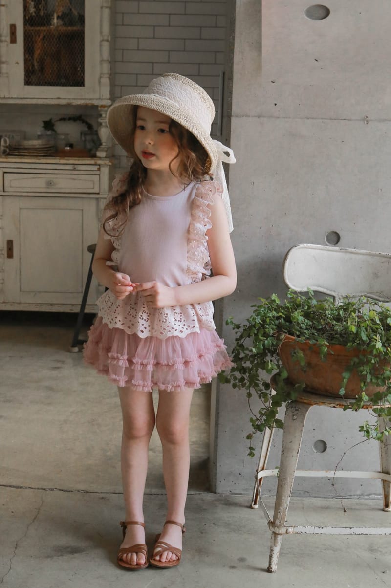 FLO - Korean Children Fashion - #Kfashion4kids - Roes Mesh Skirt Leggings - 7