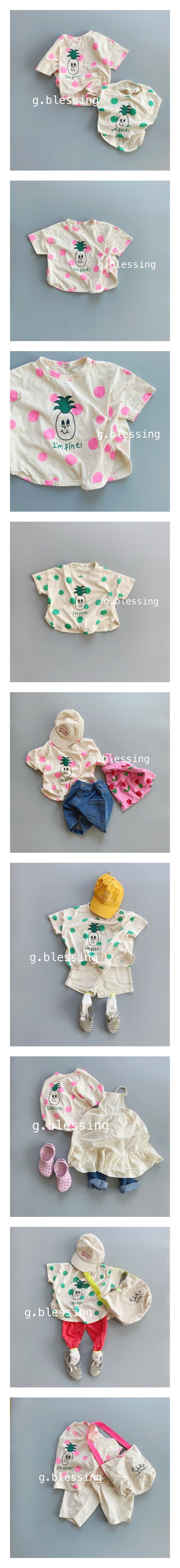 G BLESSING - Korean Children Fashion - #Kfashion4kids - Pine Dots Tee