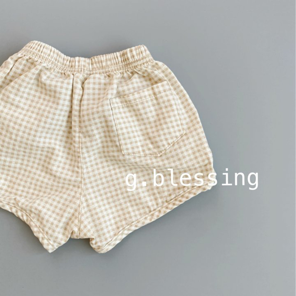 G BLESSING - Korean Children Fashion - #Kfashion4kids - Check Shorts - 4
