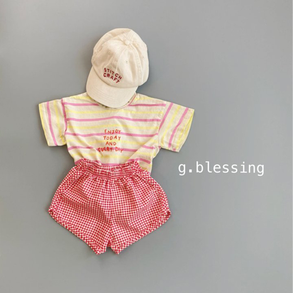G BLESSING - Korean Children Fashion - #Kfashion4kids - Check Shorts - 5