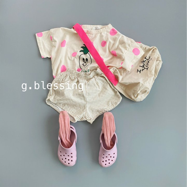 G BLESSING - Korean Children Fashion - #Kfashion4kids - Check Shorts - 6