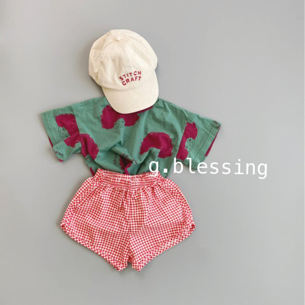 G BLESSING - Korean Children Fashion - #Kfashion4kids - Check Shorts - 7