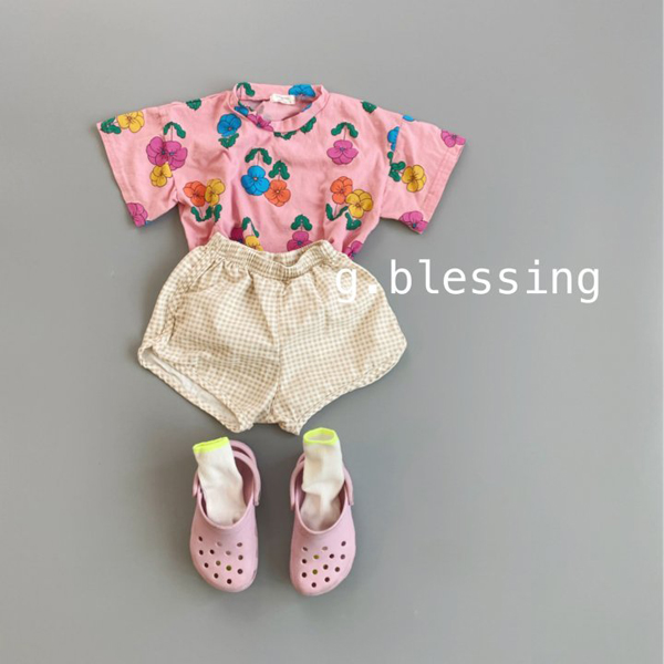 G BLESSING - Korean Children Fashion - #Kfashion4kids - Check Shorts - 8