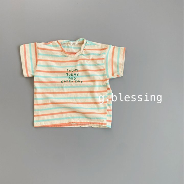 G BLESSING - Korean Children Fashion - #Kfashion4kids - Candy Stripes Tee