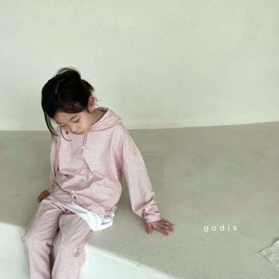 GODIS - Korean Children Fashion - #Kfashion4kids - Button Hoody Top Bottom Set - 6