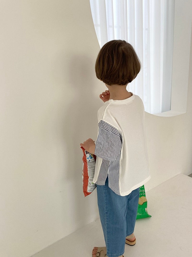 GREEN TOMATO - Korean Children Fashion - #Kfashion4kids - Stripes Life Color Tee