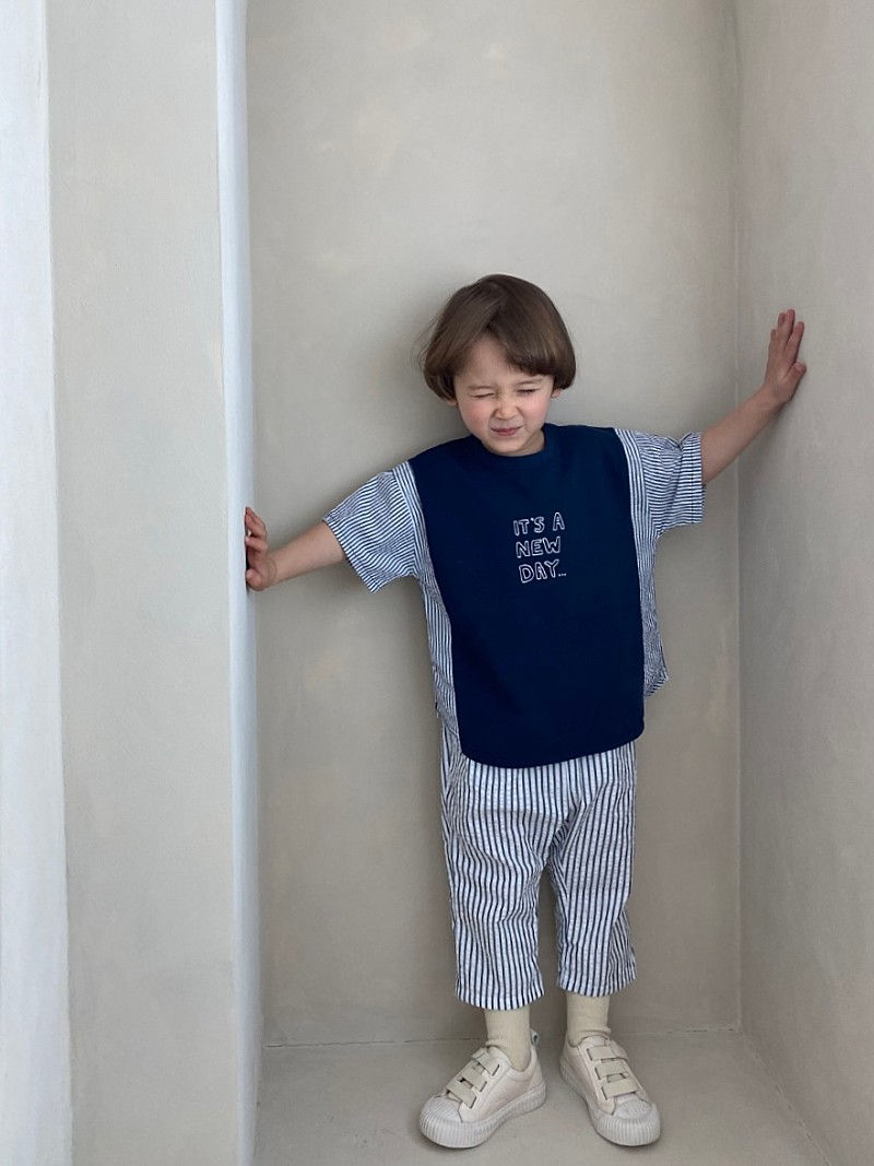 GREEN TOMATO - Korean Children Fashion - #Kfashion4kids - Stripes Life Color Tee - 2