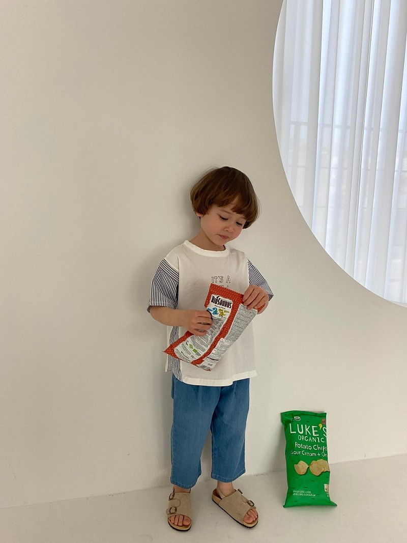 GREEN TOMATO - Korean Children Fashion - #Kfashion4kids - Stripes Life Color Tee - 5