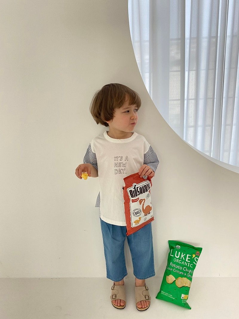 GREEN TOMATO - Korean Children Fashion - #Kfashion4kids - Stripes Life Color Tee - 8