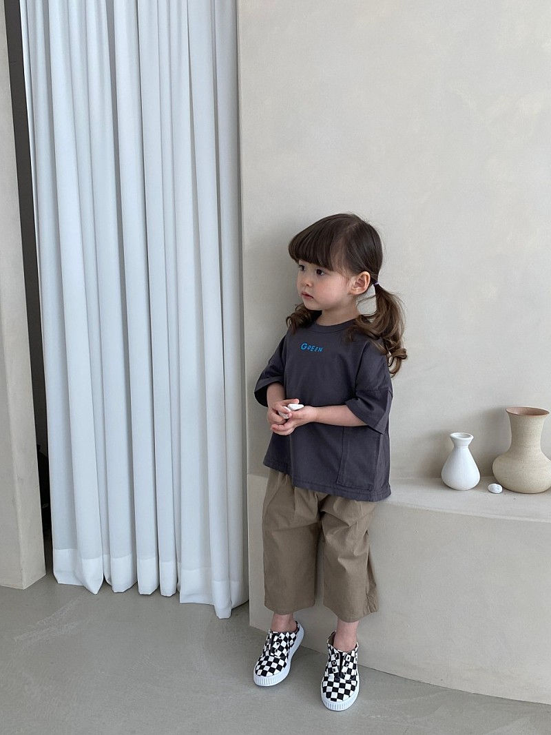 GREEN TOMATO - Korean Children Fashion - #Kfashion4kids - Green Pocket Tee - 4