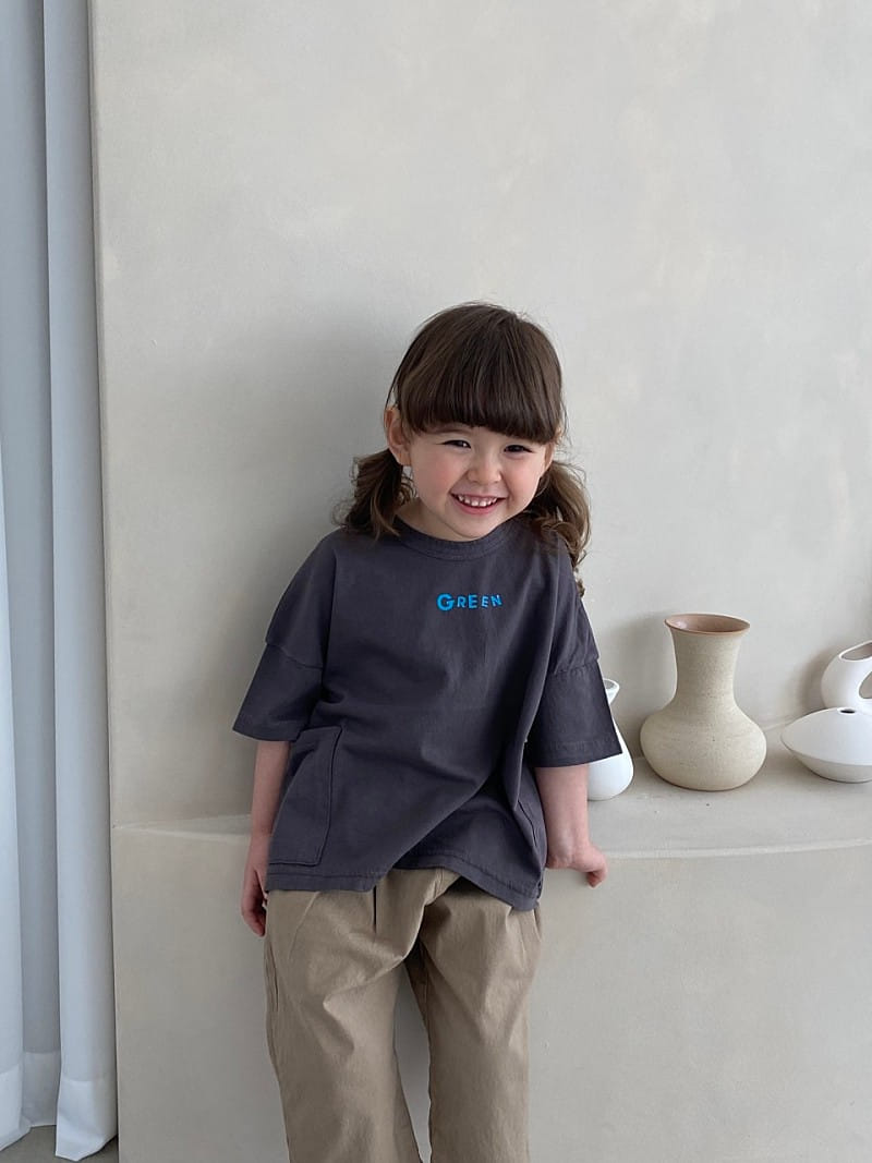 GREEN TOMATO - Korean Children Fashion - #Kfashion4kids - Green Pocket Tee - 5