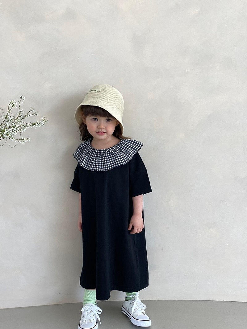 GREEN TOMATO - Korean Children Fashion - #Kfashion4kids - Check Frill One-piece - 2