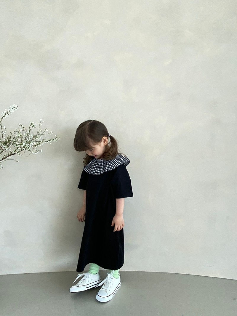 GREEN TOMATO - Korean Children Fashion - #Kfashion4kids - Check Frill One-piece - 3