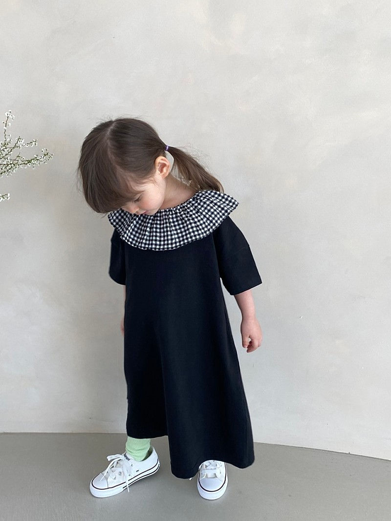 GREEN TOMATO - Korean Children Fashion - #Kfashion4kids - Check Frill One-piece - 4