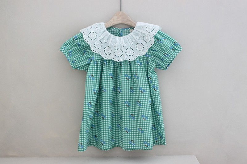 GREEN TOMATO - Korean Children Fashion - #Kfashion4kids - Lace Flower One-piece - 7