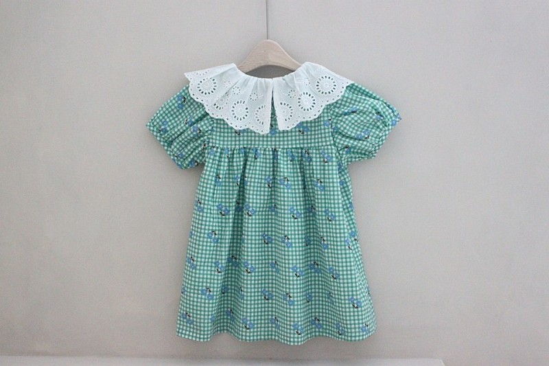 GREEN TOMATO - Korean Children Fashion - #Kfashion4kids - Lace Flower One-piece - 8