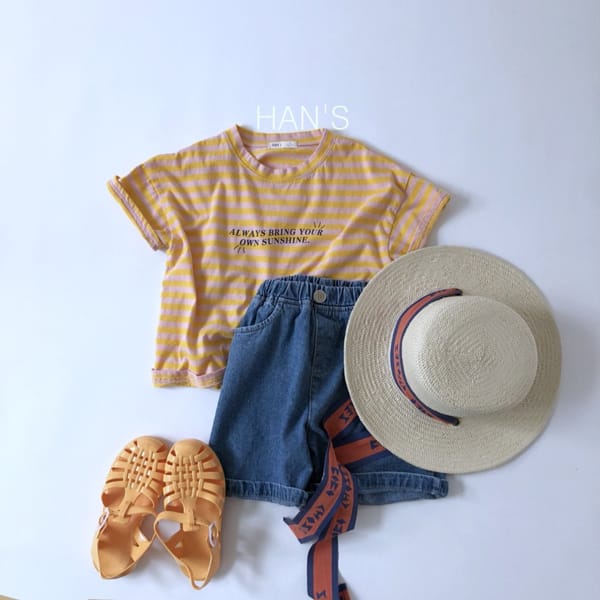 HAN'S - Korean Children Fashion - #Kfashion4kids - Wide Denim Shorts - 9