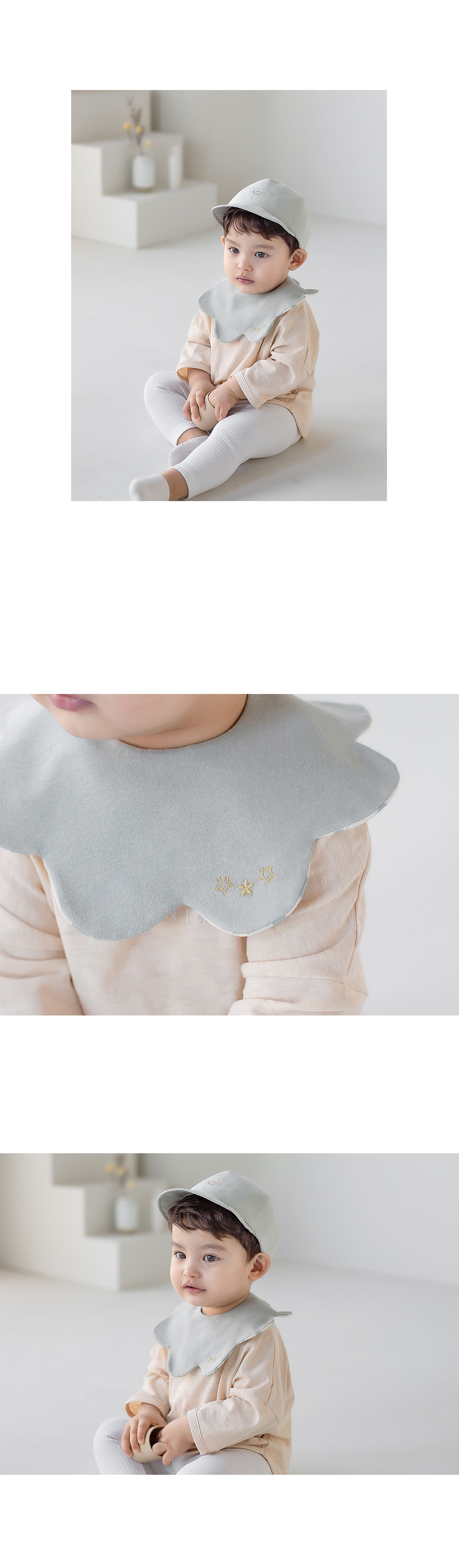 HAPPY PRINCE - Korean Children Fashion - #Kfashion4kids - Apple Baby Reversible Wave Bib - 8