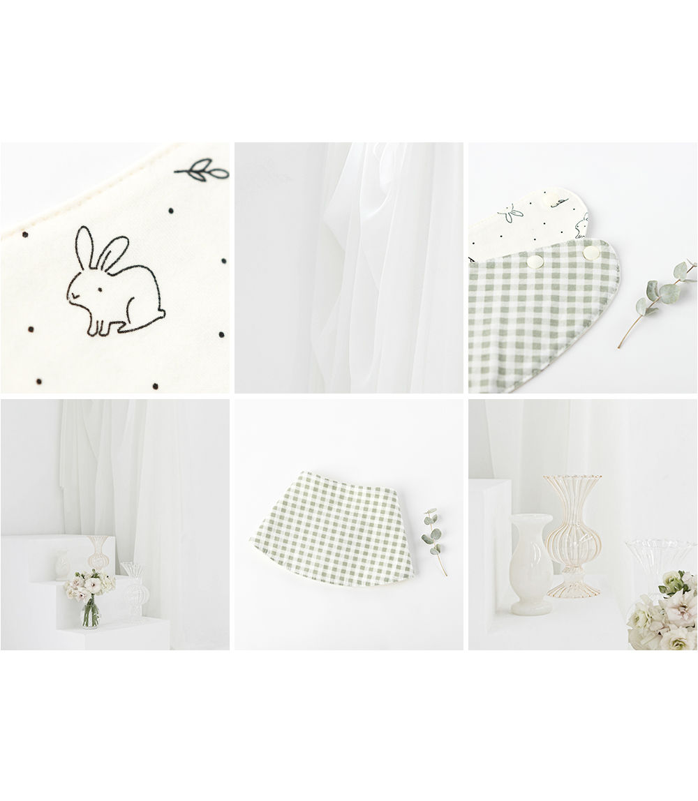 HAPPY PRINCE - Korean Children Fashion - #Kfashion4kids - Bunny Reversible Banana Bib - 6