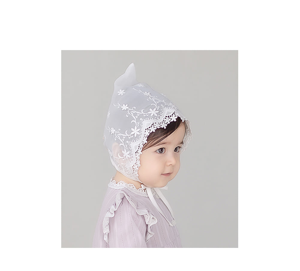 HAPPY PRINCE - Korean Children Fashion - #Kfashion4kids - Glenn Lace Bonnet - 2