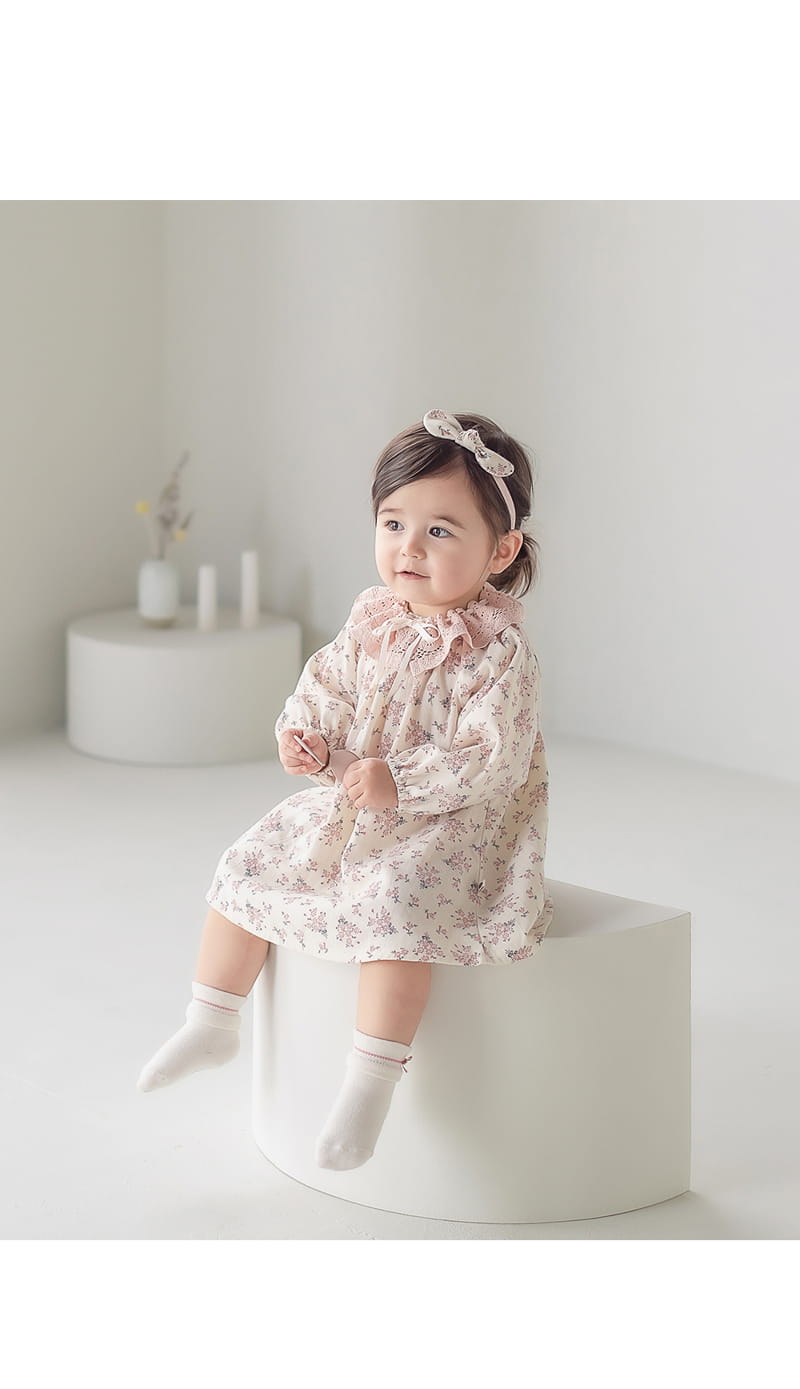 HAPPY PRINCE - Korean Children Fashion - #Kfashion4kids - Neige One-piece Hairband Set - 2
