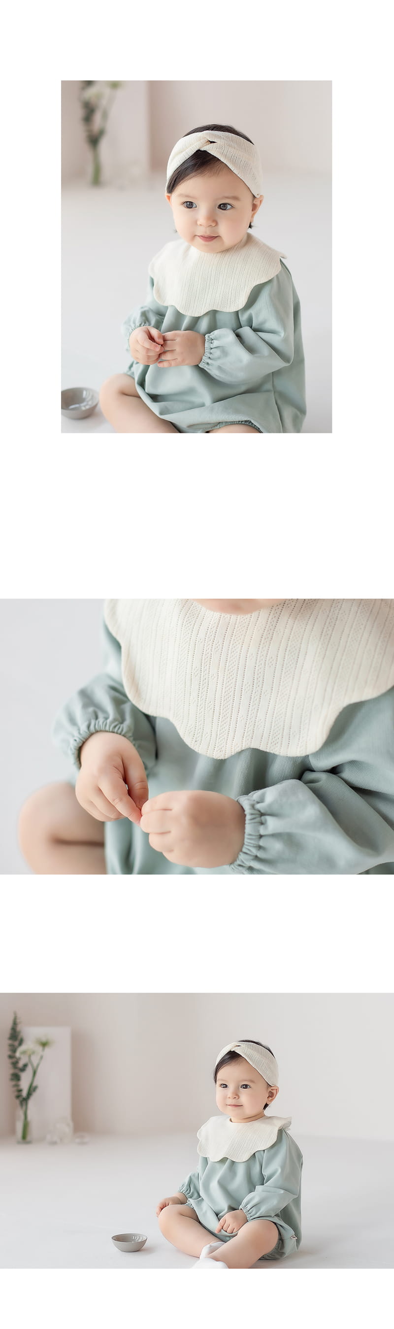 HAPPY PRINCE - Korean Children Fashion - #Kfashion4kids - Doi Reversible Bib Hairband set - 7