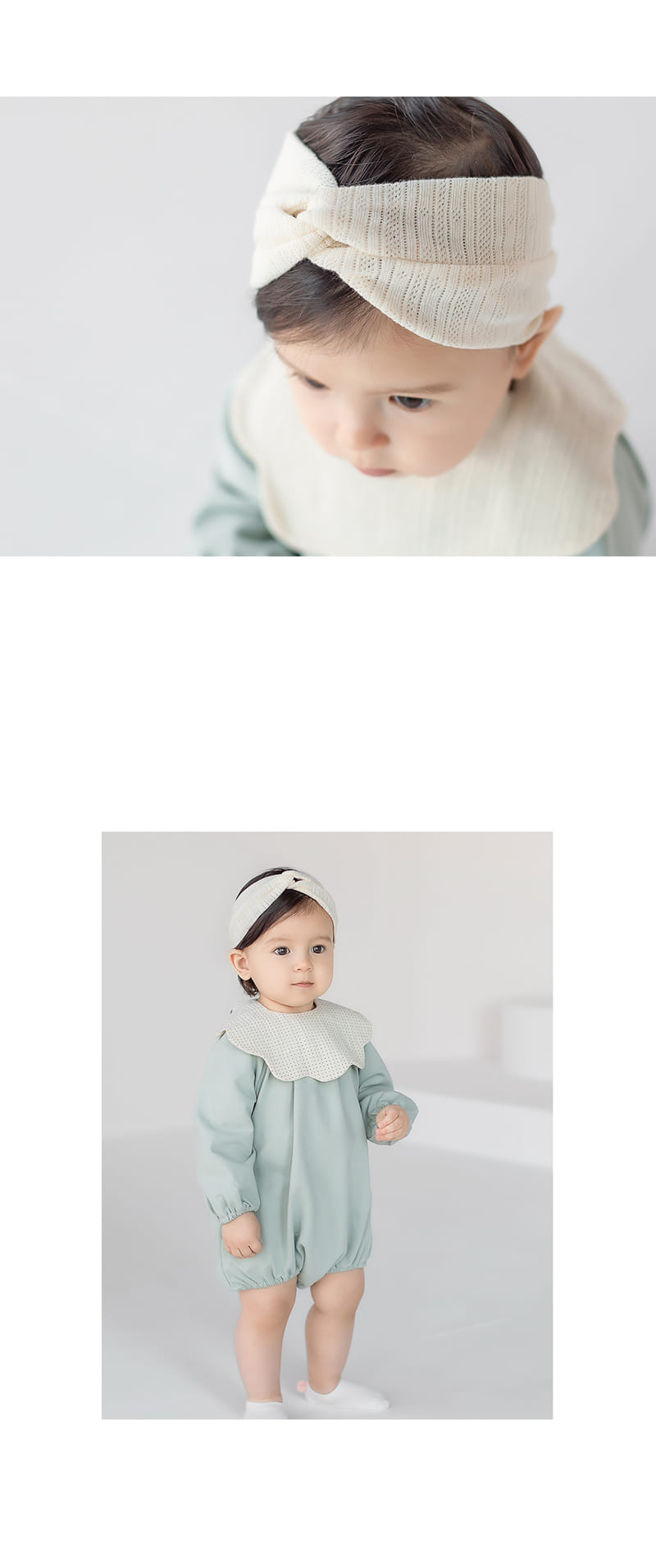HAPPY PRINCE - Korean Children Fashion - #Kfashion4kids - Doi Reversible Bib Hairband set - 8
