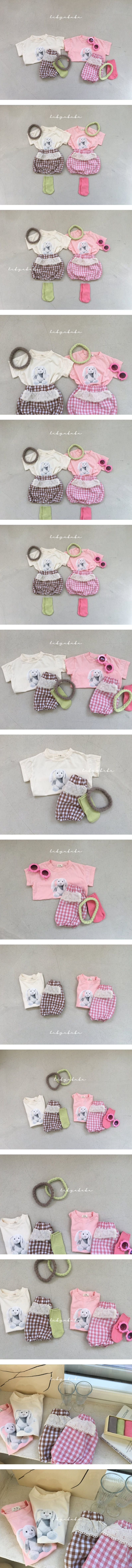 HI BYEBEBE - Korean Children Fashion - #Kfashion4kids - Rabbit Lace Top Bottom Set