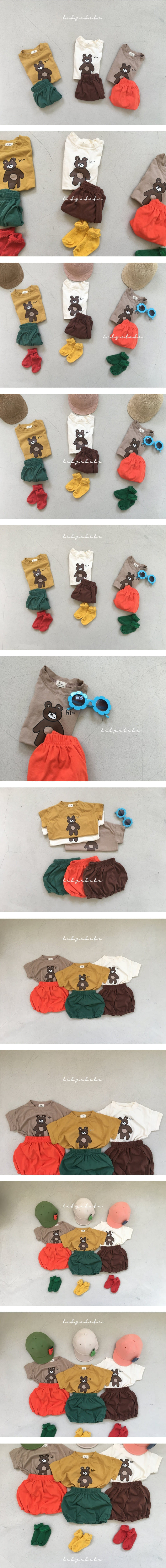 HI BYEBEBE - Korean Children Fashion - #Kfashion4kids - 3 Bears Top Bottom Set
