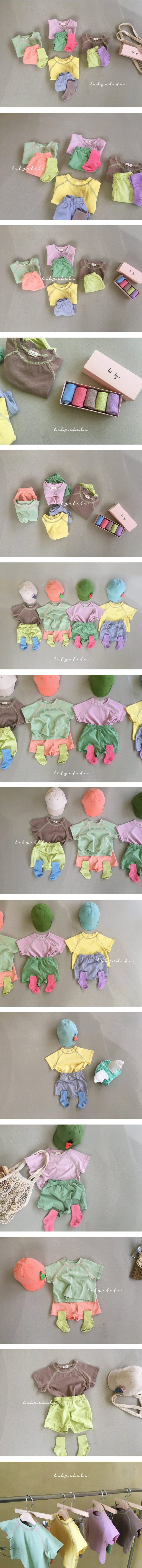 HI BYEBEBE - Korean Children Fashion - #Kfashion4kids - Best Friend Color Top Bottom Set