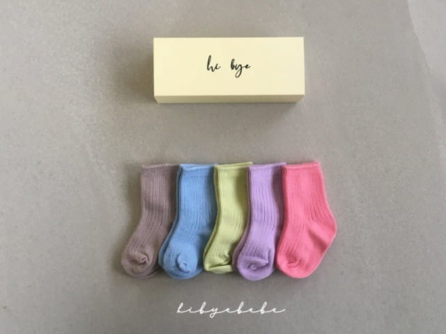 HI BYEBEBE - Korean Children Fashion - #Kfashion4kids - O O Socks [set of 5] - 2