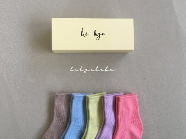 HI BYEBEBE - Korean Children Fashion - #Kfashion4kids - O O Socks [set of 5] - 3