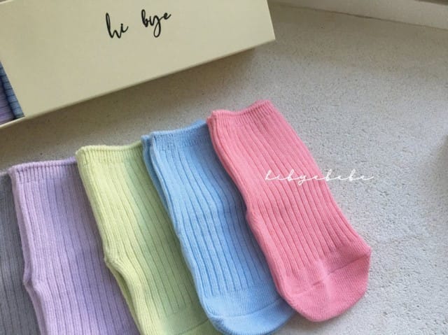 HI BYEBEBE - Korean Children Fashion - #Kfashion4kids - O O Socks [set of 5] - 8