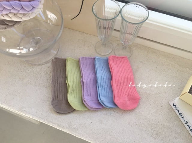 HI BYEBEBE - Korean Children Fashion - #Kfashion4kids - O O Socks [set of 5] - 9
