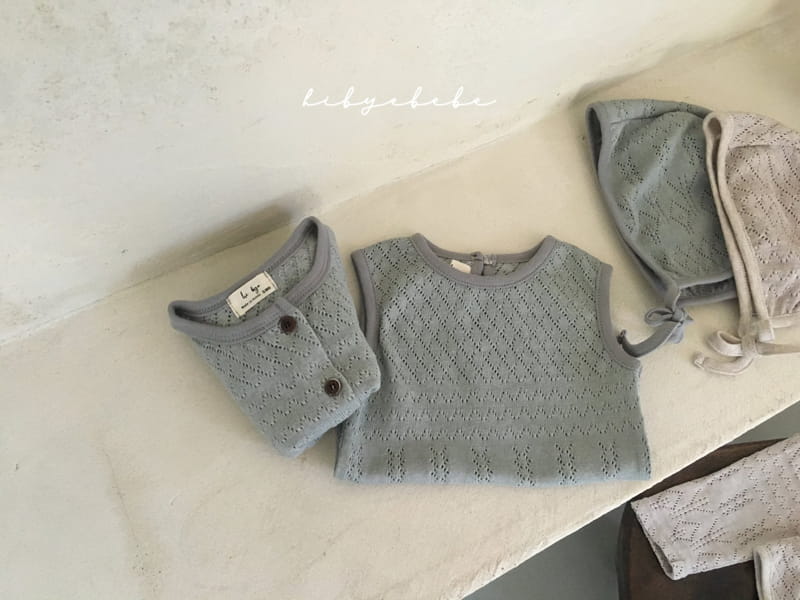 HI BYEBEBE - Korean Children Fashion - #Kfashion4kids - Dia Knit Bodysuit with Bonnet - 3