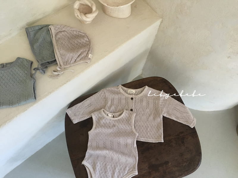 HI BYEBEBE - Korean Children Fashion - #Kfashion4kids - Dia Knit Bodysuit with Bonnet - 7